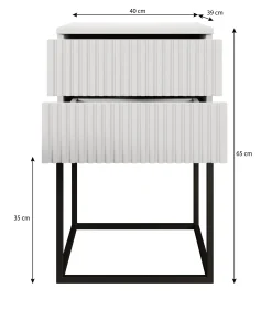 Sylvester 7 - Nachtkastje - Antraciet - 40x39x65 cm