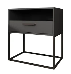 Sylvester 4 - Nachtkastje - Antraciet - 60x39x65 cm