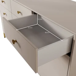 Syran - Dressoir - Beige - 168x42x90 cm