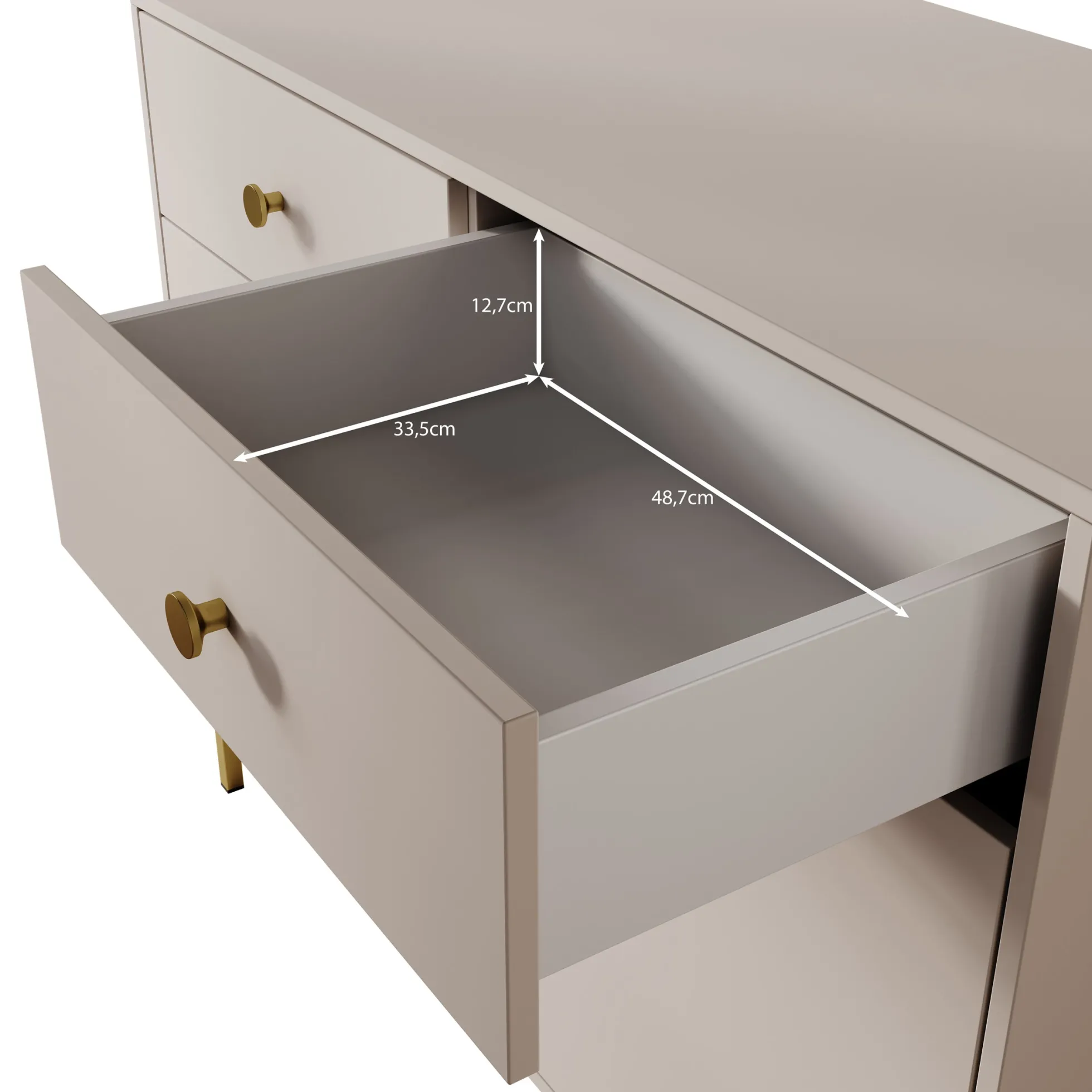Syran - Dressoir - Beige - 114x42x90 cm