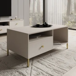 Syran - Salontafel - Beige - 110x60x48 cm
