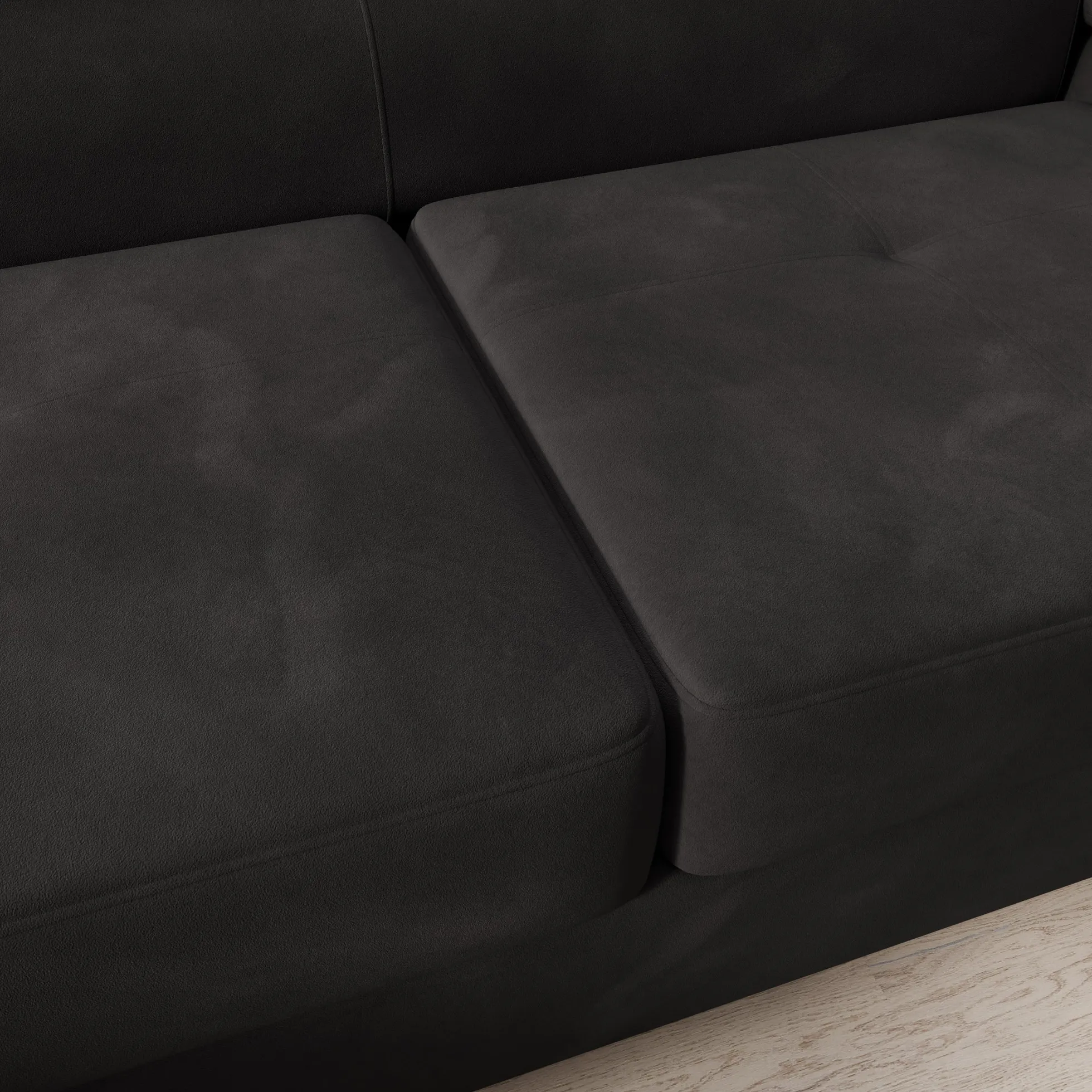 Tacito - Hoekbank 4-zits - Velvet zwart - Links