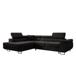 Tacito - Hoekbank 4-zits - Velvet zwart - Links