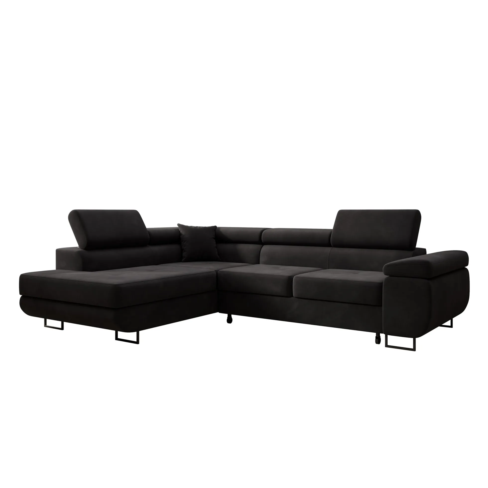 Tacito - Hoekbank 4-zits - Velvet zwart - Links