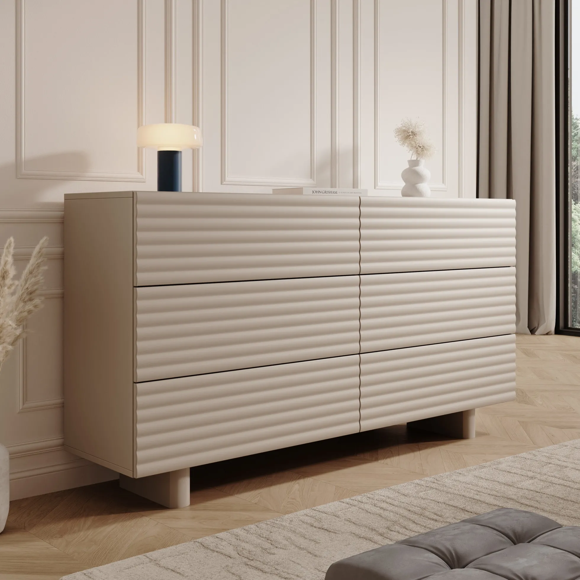 Tactica - Ladekast - Beige - 150x37x81 cm