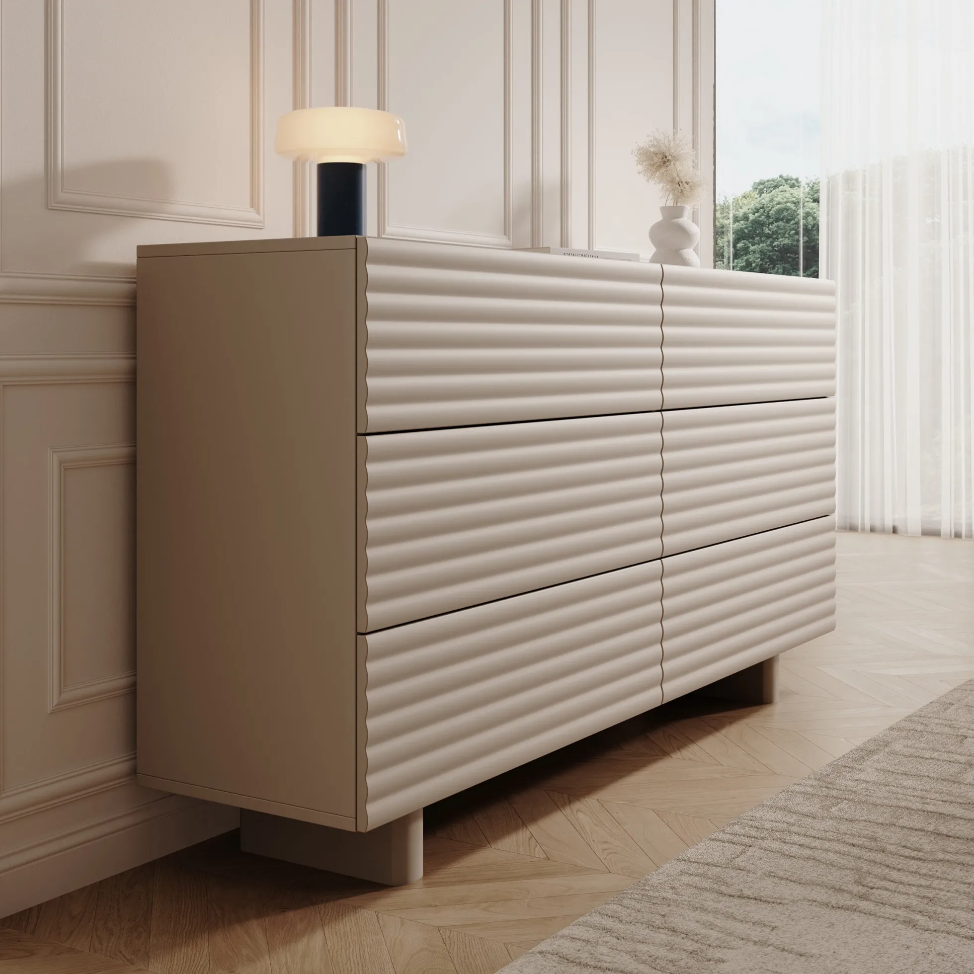 Tactica - Ladekast - Beige - 150x37x81 cm