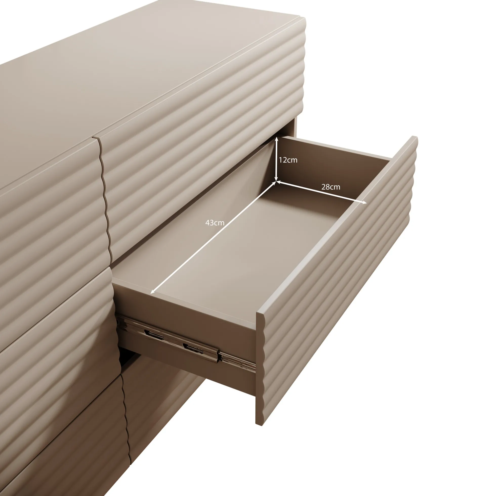 Tactica - Ladekast - Beige - 150x37x81 cm