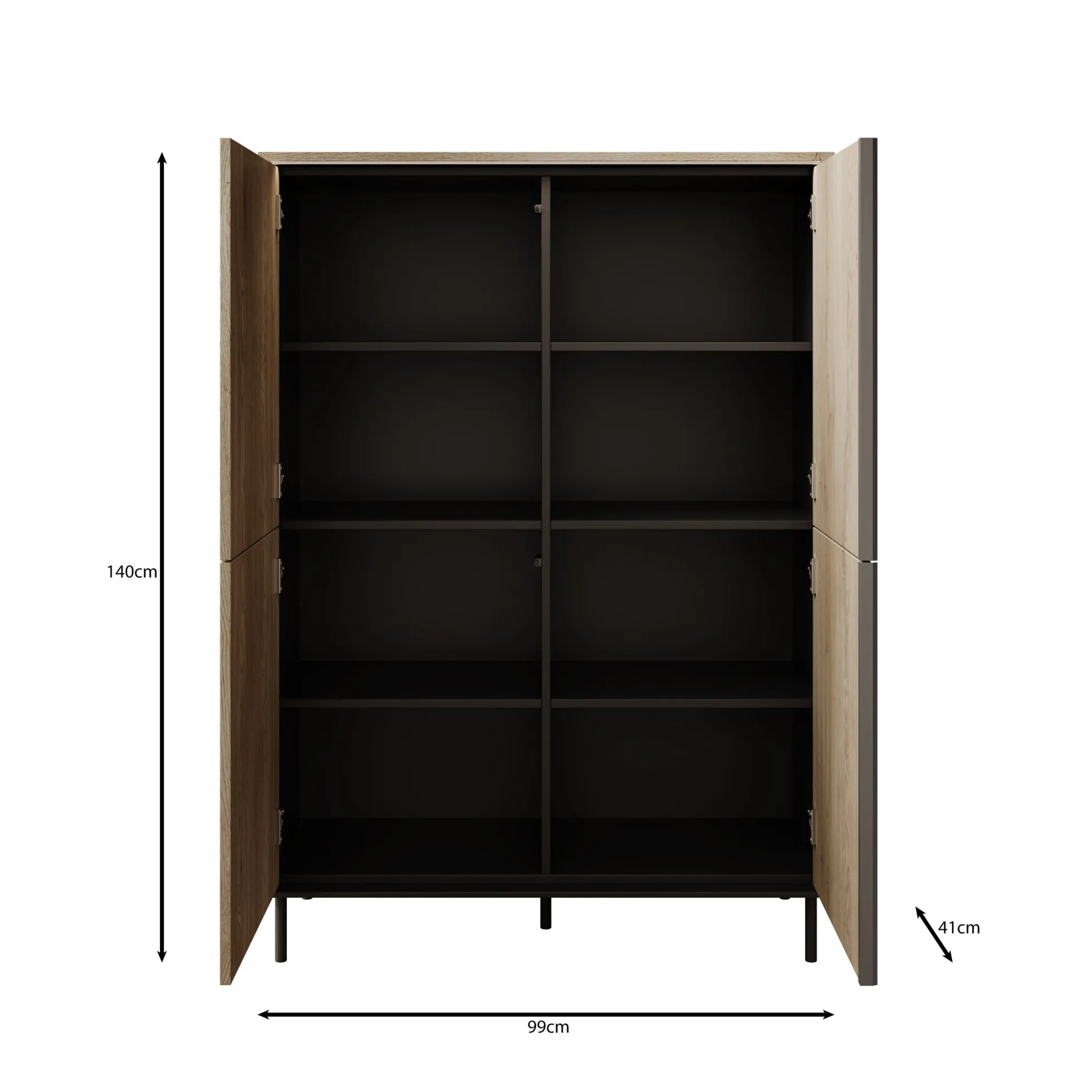 Tarello - Dressoir - Eikenpatroon - 99x41x140 cm