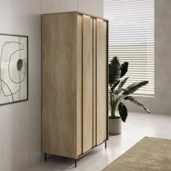 Tarello - Kledingkast 2 deurs - Eikenpatroon - 99x55x200 cm