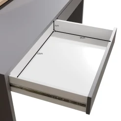 Taroa - Bureau - Eikenpatroon/Grijs - 154x55x119 cm