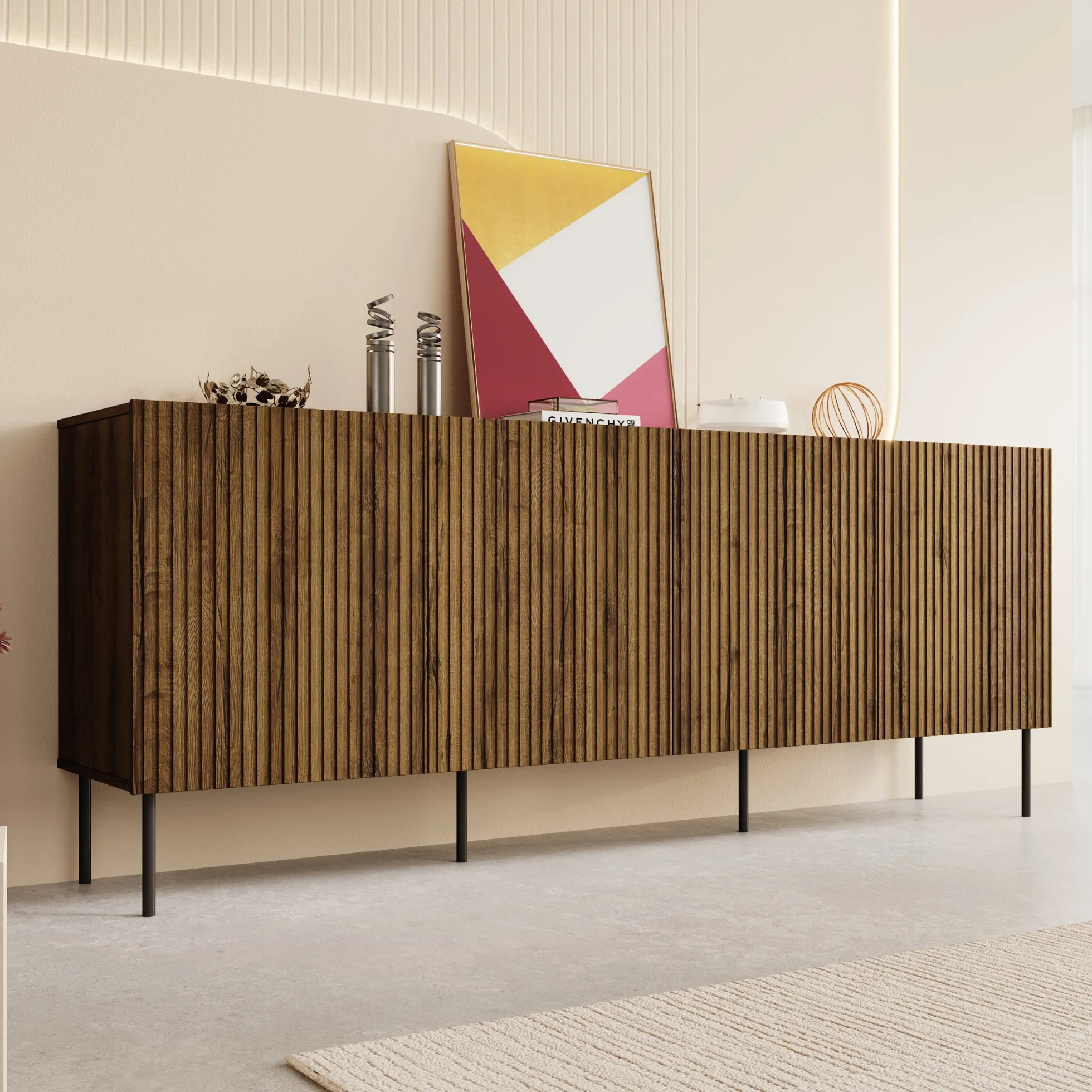 Tartagal - Dressoir - Donkerbruin/eiken - 200x42x81 cm