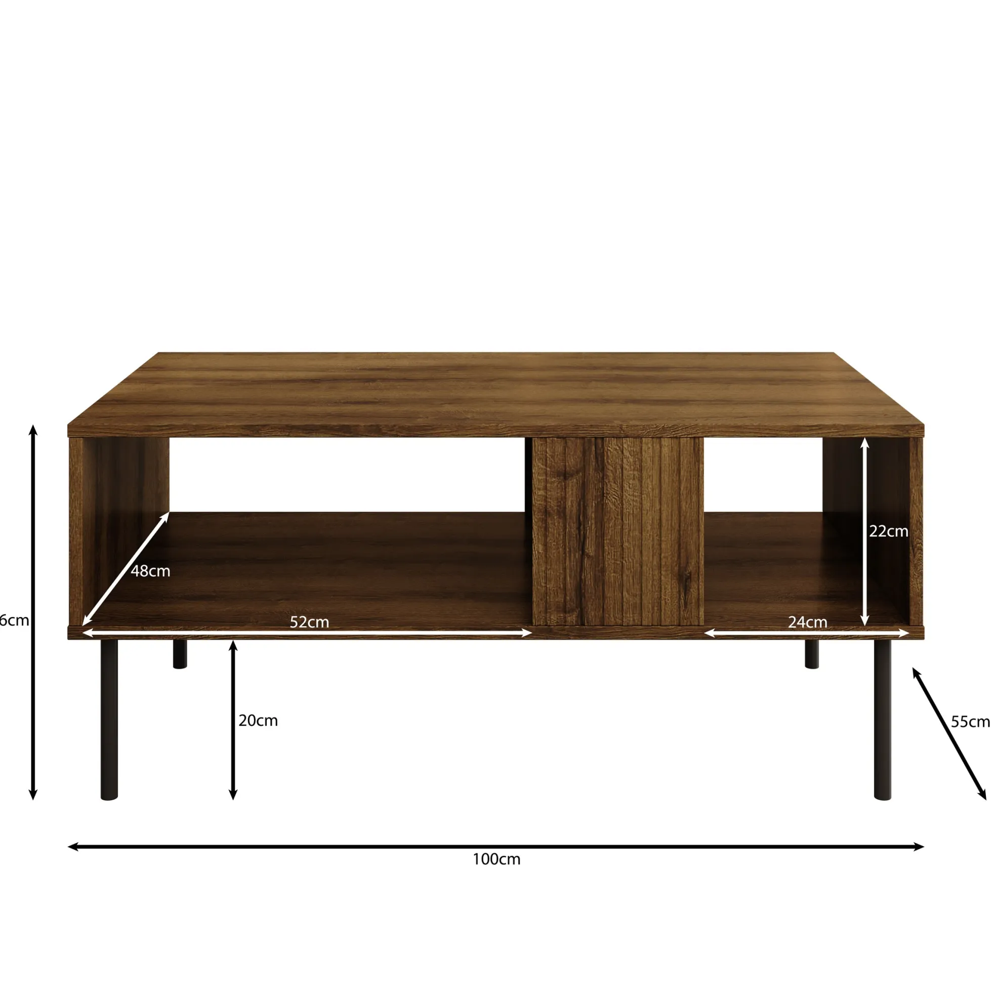 Tartagal - Salontafel - Donkerbruin - 100x55x46 cm