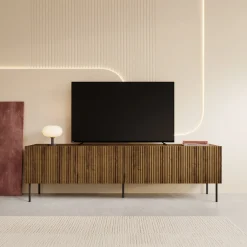 Tartagal - TV-Meubel - Donkerbruin eiken - 200x42x58 cm