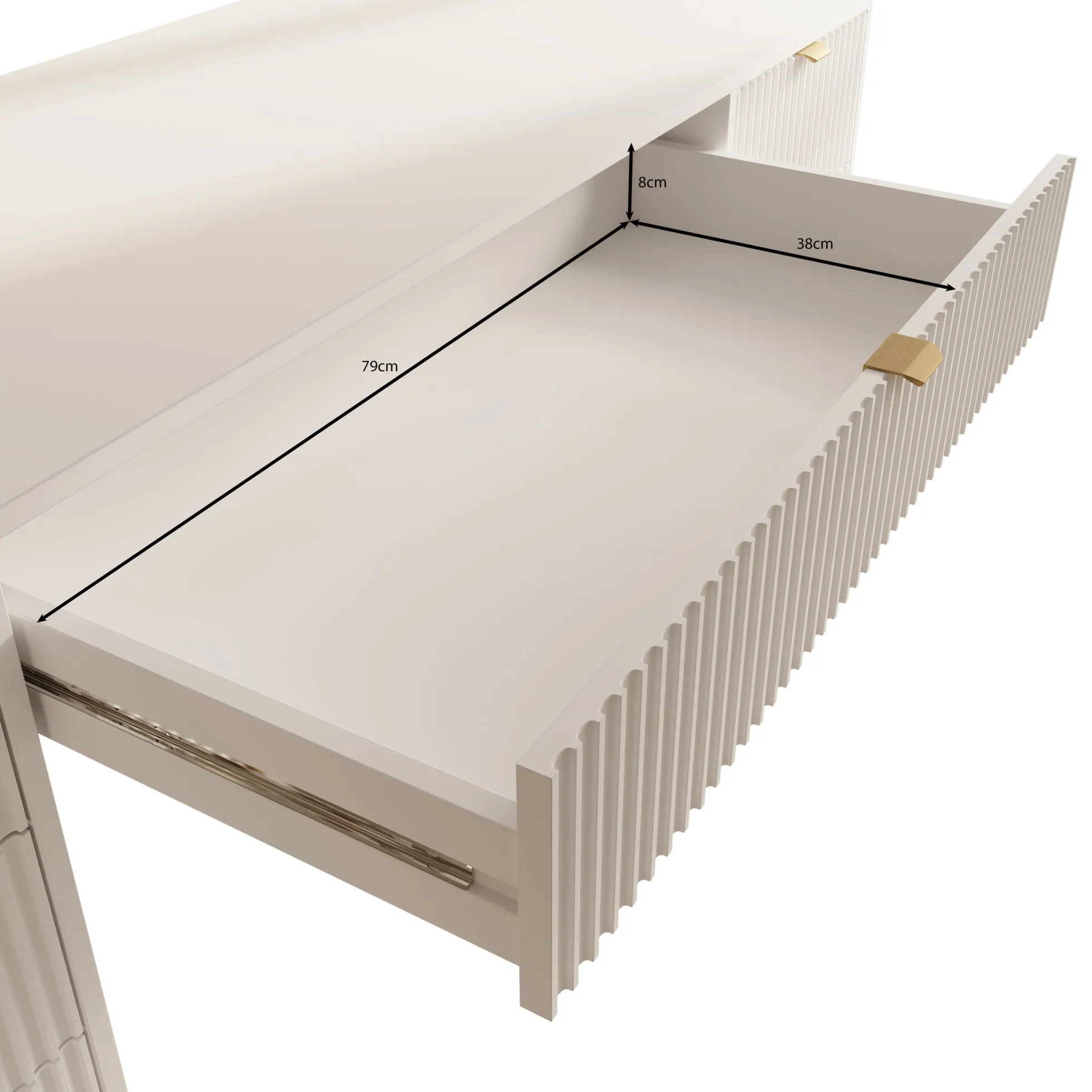 Tavares 2 - Bureau - Wit - 154x55 cm