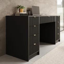 Tavares 2 - Bureau - Zwart - 154x55 cm