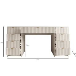 Tavares 2 - Kaptafel - Beige - 154x55 cm