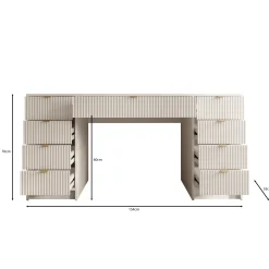 Tavares 2 - Kaptafel - Wit - 154x55x76 cm
