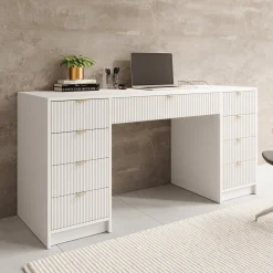 Tavares 2 - Kaptafel - Wit - 154x55x76 cm