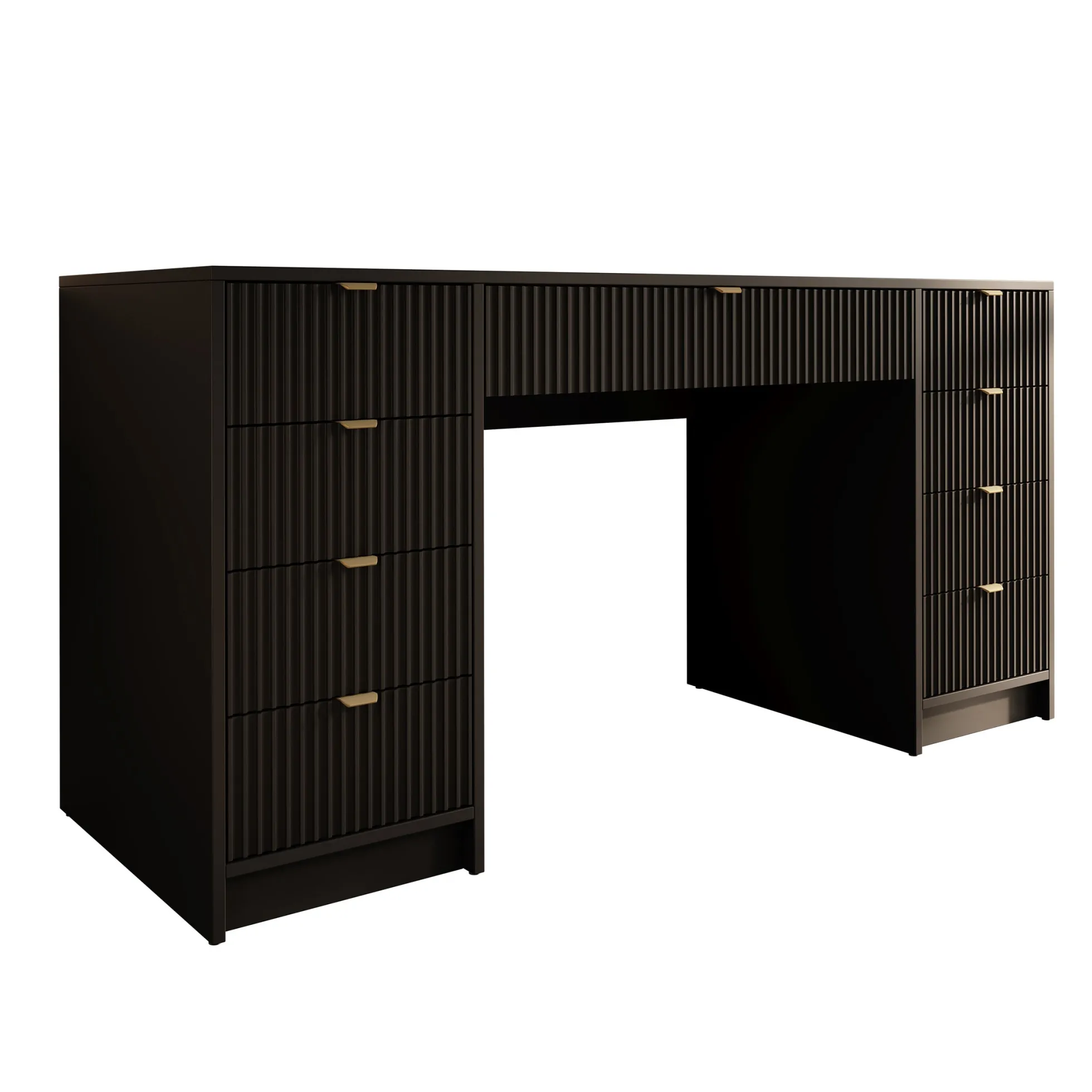 Tavares 2 - Kaptafel - Zwart - 154x55 cm