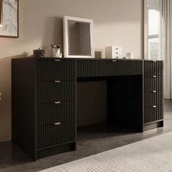 Tavares 2 - Kaptafel - Zwart - 154x55 cm