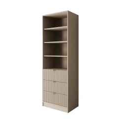 Tavares - Boekenkast - Beige - 60x40x180 cm