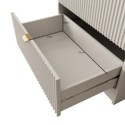 Tavares - Boekenkast - Beige - 60x40x180 cm