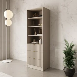 Tavares - Boekenkast - Beige - 60x40x180 cm