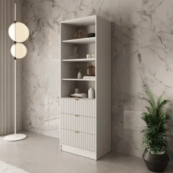 Tavares - Boekenkast - Wit - 60x40x180 cm