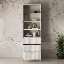 Tavares - Boekenkast - Wit - 60x40x180 cm