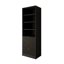 Tavares - Boekenkast - Zwart - 60x40x180 cm