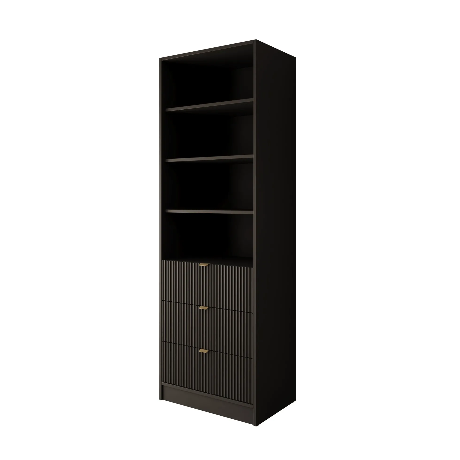 Tavares - Boekenkast - Zwart - 60x40x180 cm