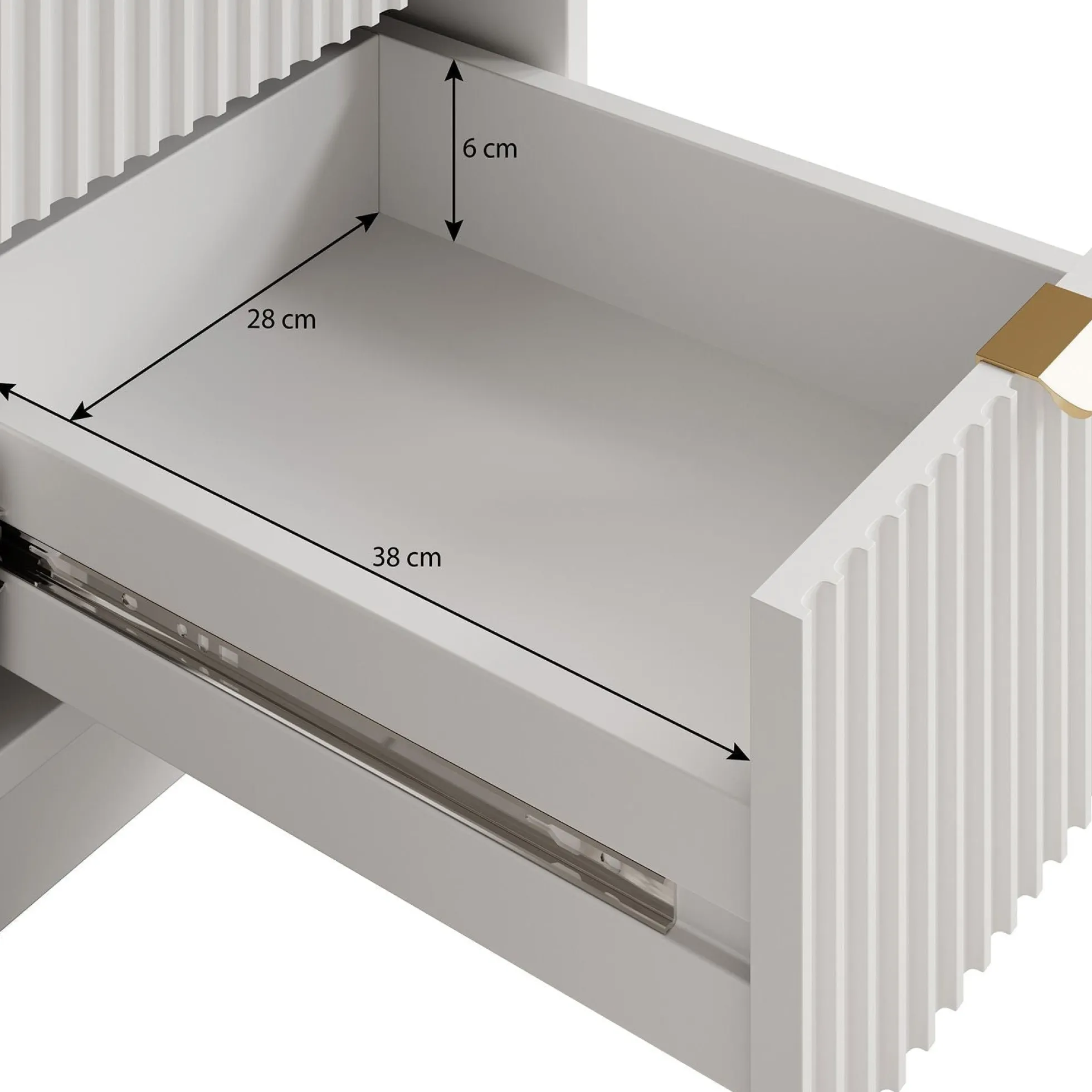 Tavares - Bureau - Wit - 120x55 cm