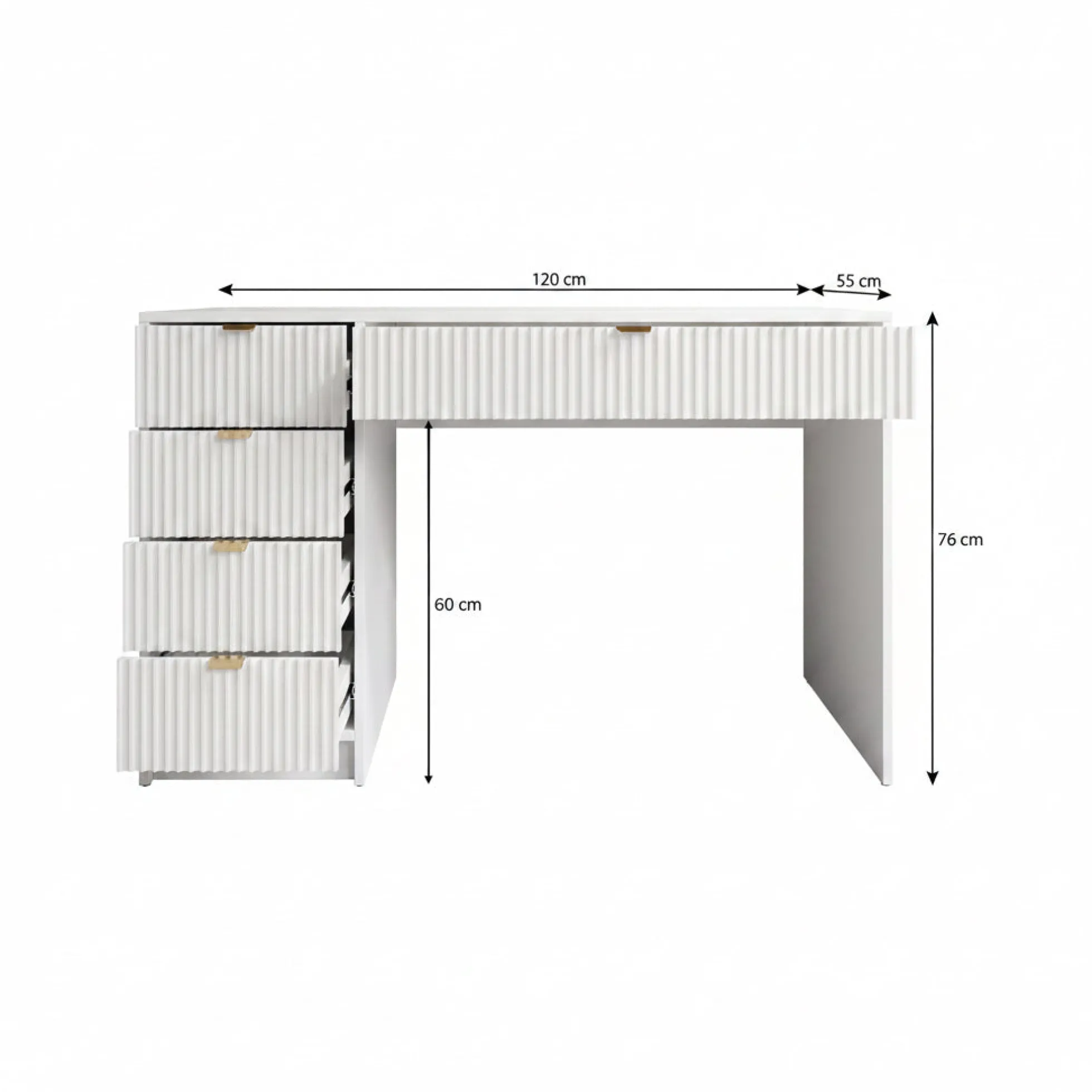 Tavares - Bureau - Wit - 120x55 cm