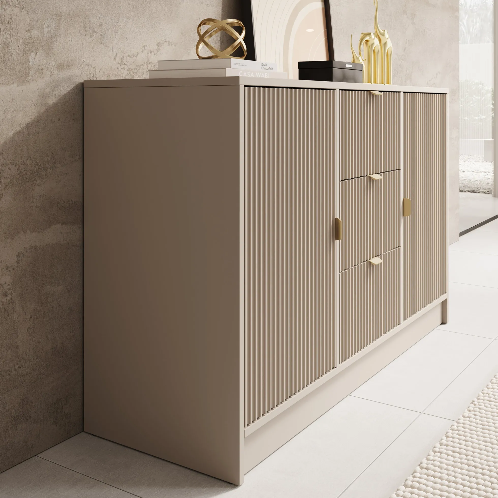 Tavares - Dressoir - Beige - 118x40x75 cm