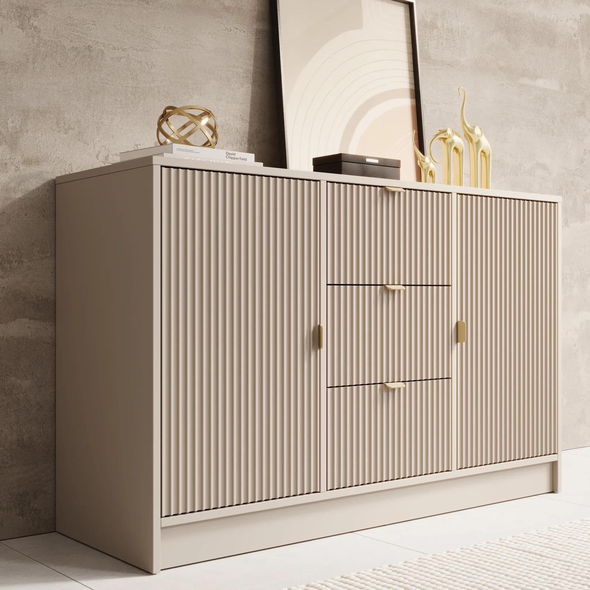 Tavares - Dressoir - Beige - 118x40x75 cm