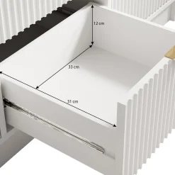 Tavares - Dressoir - Wit - 118x40x75 cm