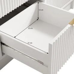 Tavares - Dressoir - Zwart - 118x40x75 cm