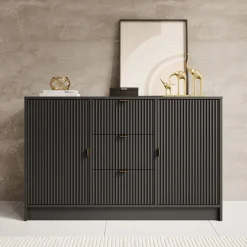 Tavares - Dressoir - Zwart - 118x40x75 cm