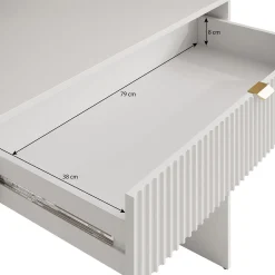 Tavares - Kaptafel - Wit - 120x55x76 cm