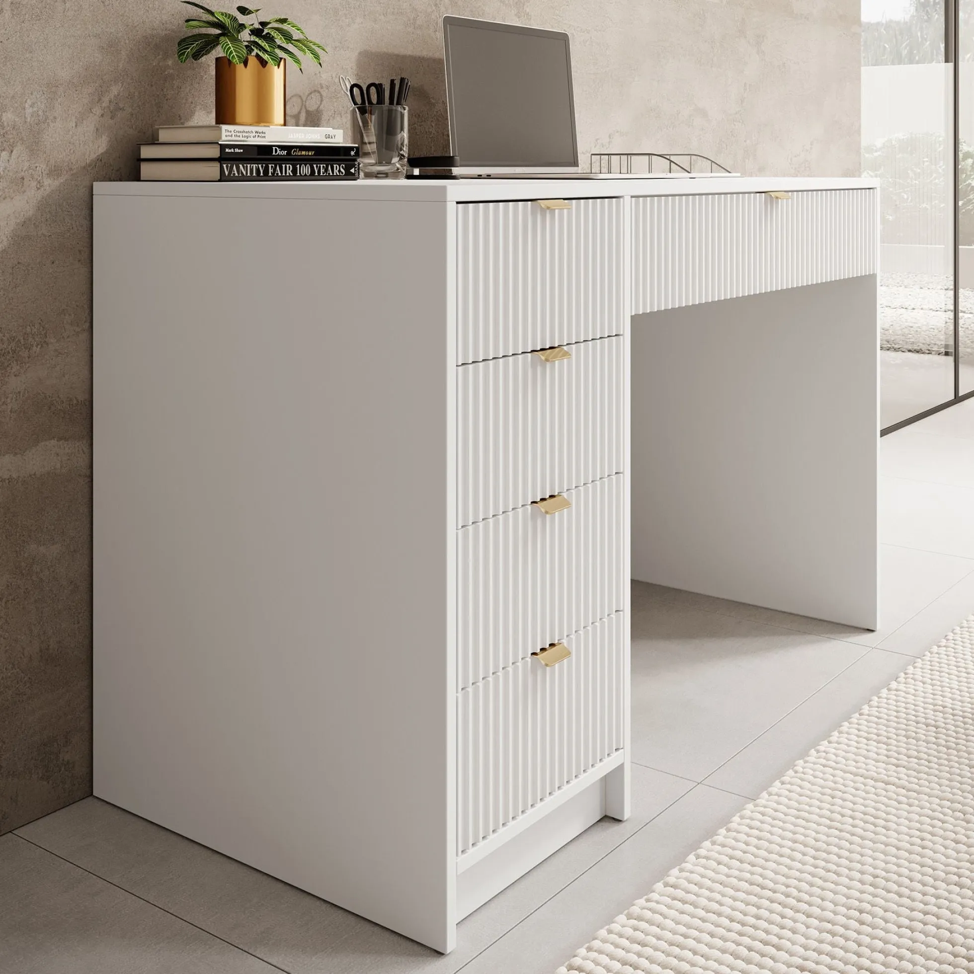 Tavares - Kaptafel - Wit - 120x55x76 cm