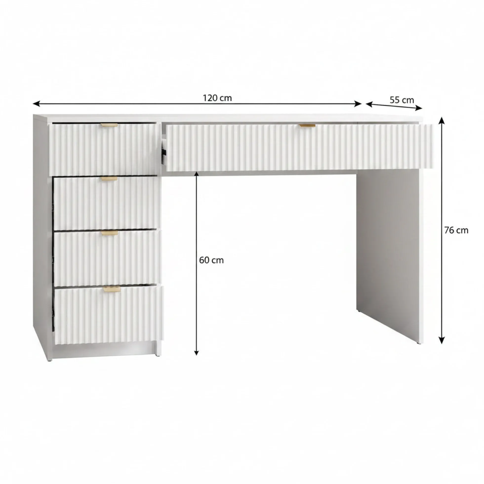 Tavares - Kaptafel - Wit - 120x55x76 cm