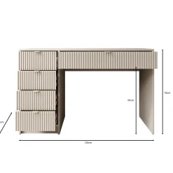 Tavares - Kaptafel - Zwart - 120x55 cm