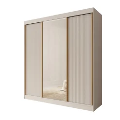 Tavares - Kledingkast 3 schuifdeuren - Wit - 200x60x216 cm