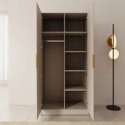 Tavares - Kledingkast met 2 deuren - Beige - 102x60x216 cm