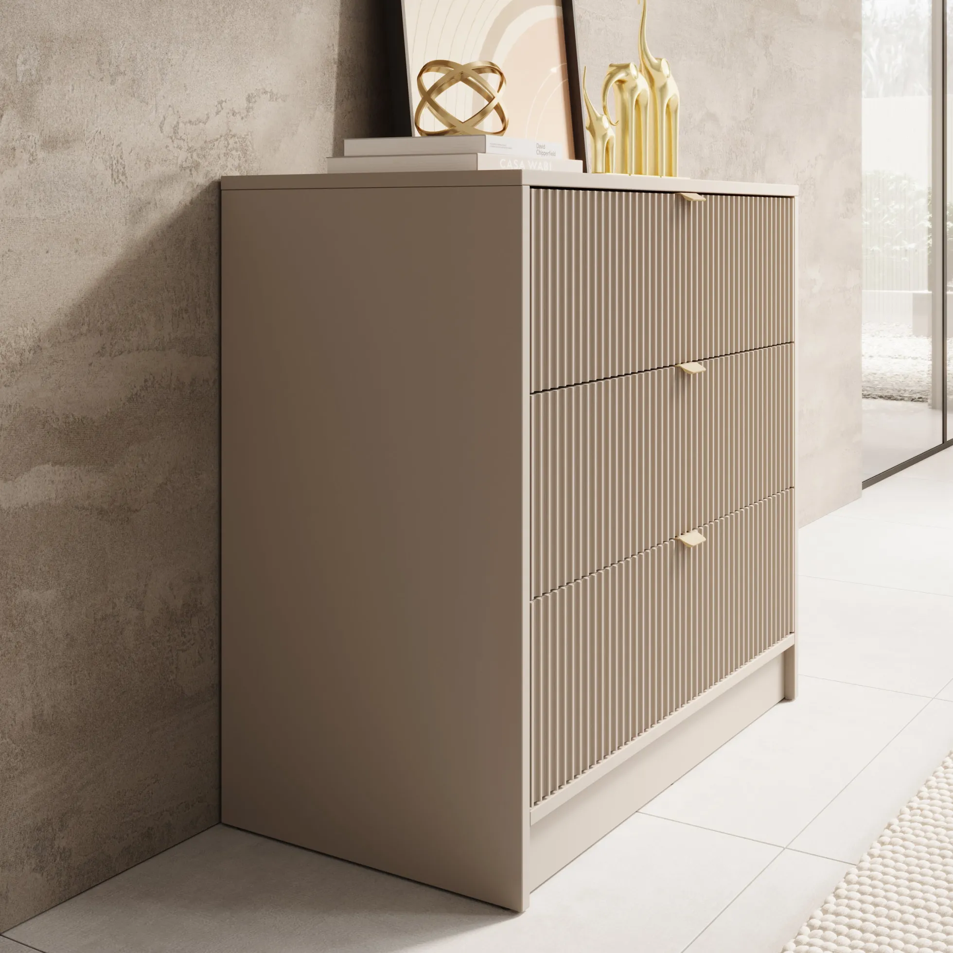 Tavares - Ladekast - Beige - 80x40x75 cm