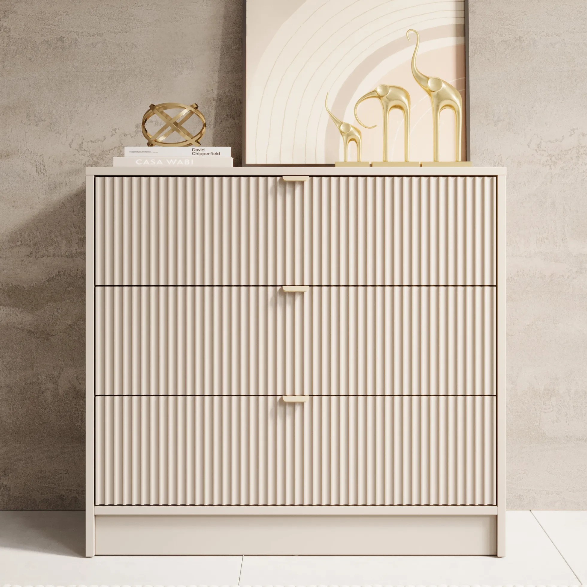 Tavares - Ladekast - Beige - 80x40x75 cm