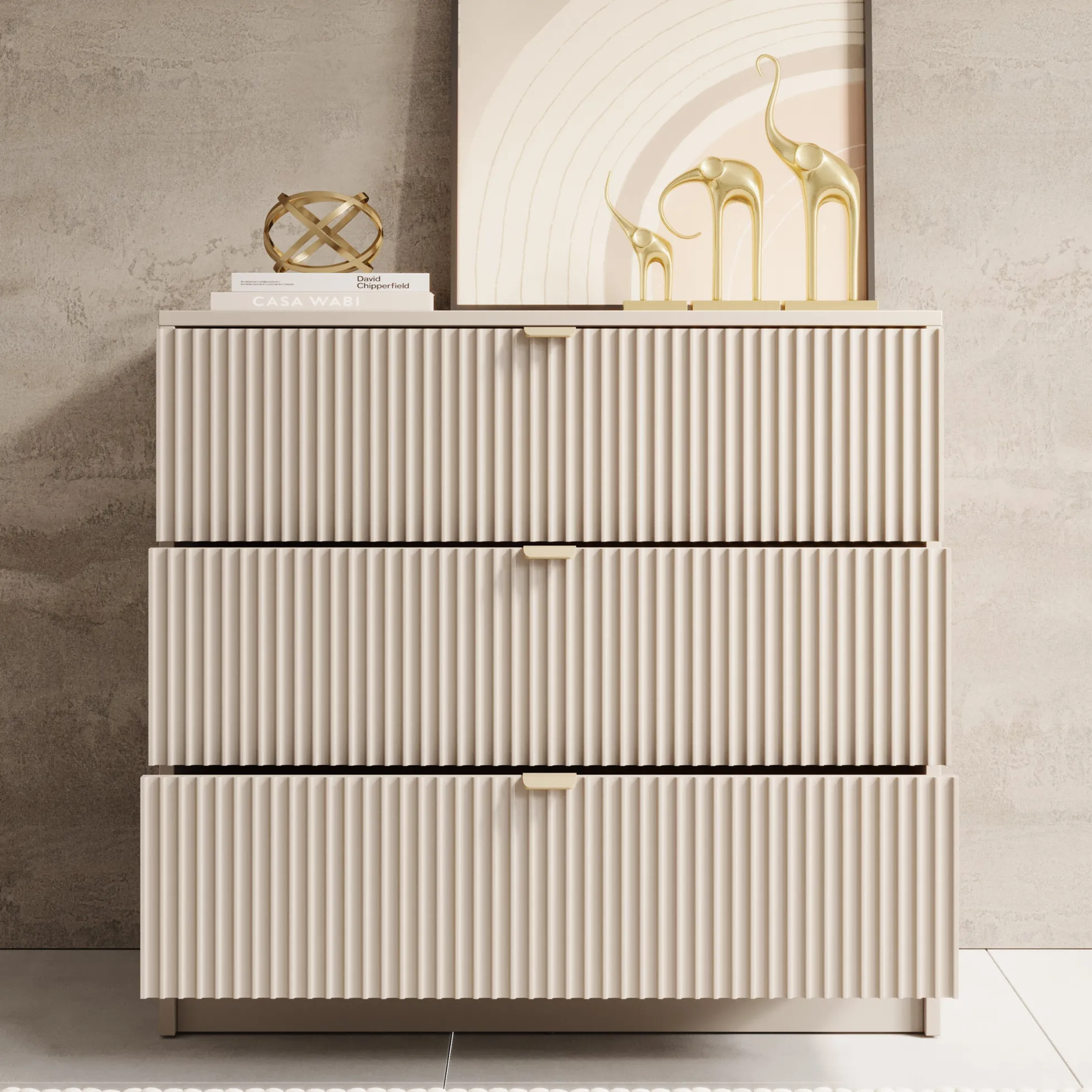 Tavares - Ladekast - Beige - 80x40x75 cm