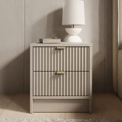 Tavares - Nachtkastje - Beige - 35x40x40 cm