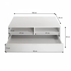 Tavares - Salontafel met lade - Zwart