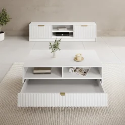 Tavares - Salontafel met lade - Wit